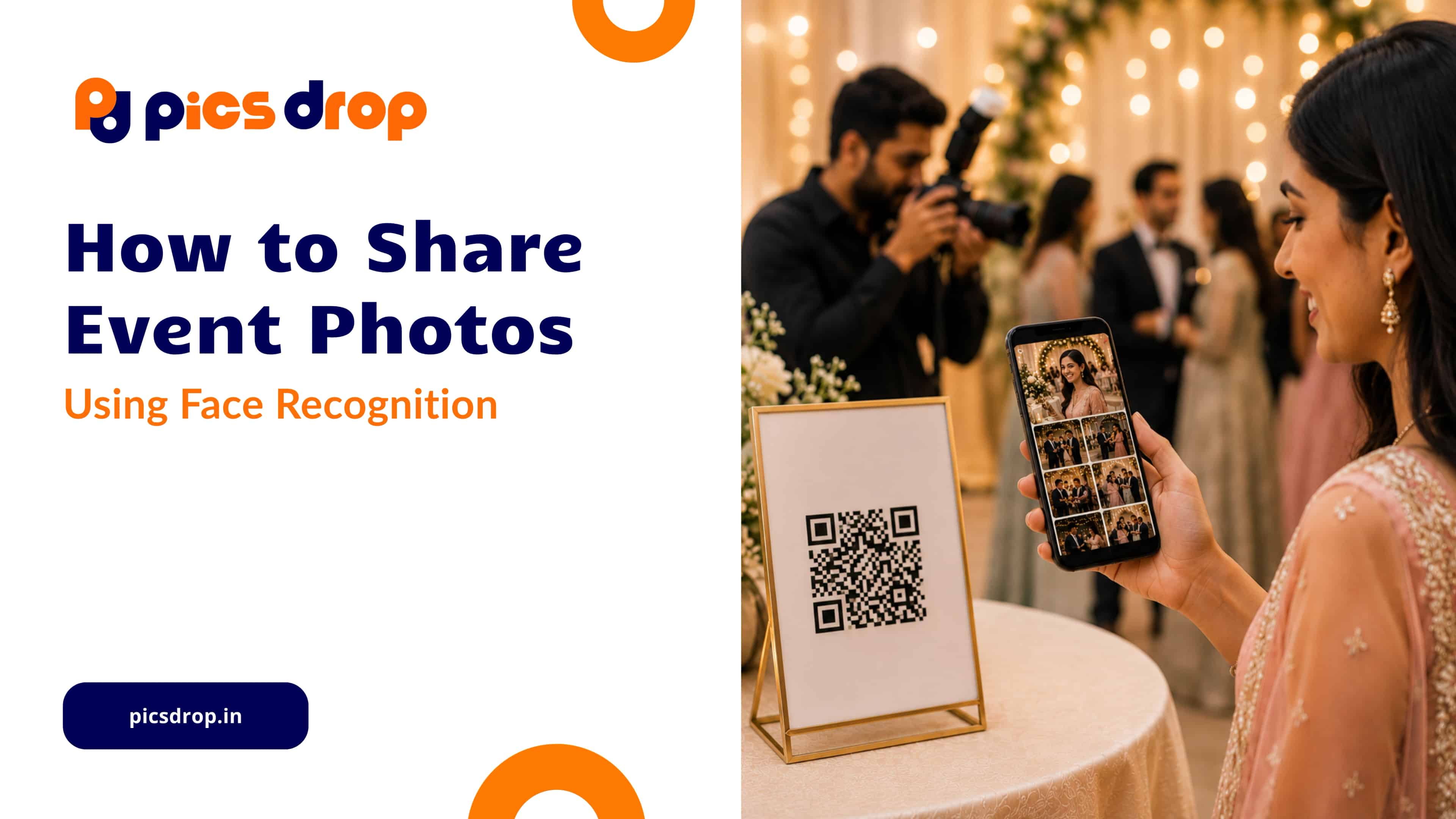 PicsDrop Blog cover: How to Share Event Photos Using Face Recognition