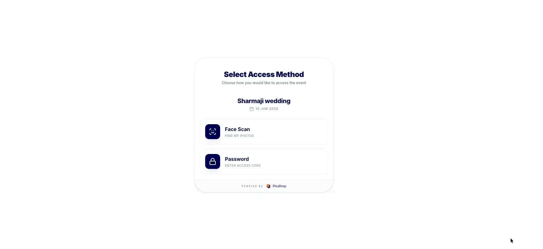 AI face recognition photo sharing - Privacy-First Guest Access
