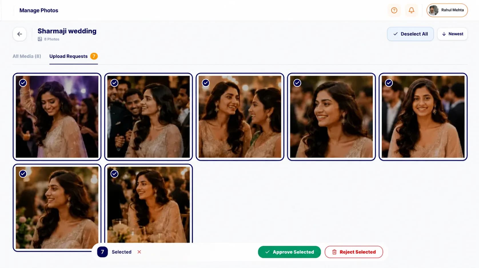 Event guest photo sharing - Let guests add their own phone photos