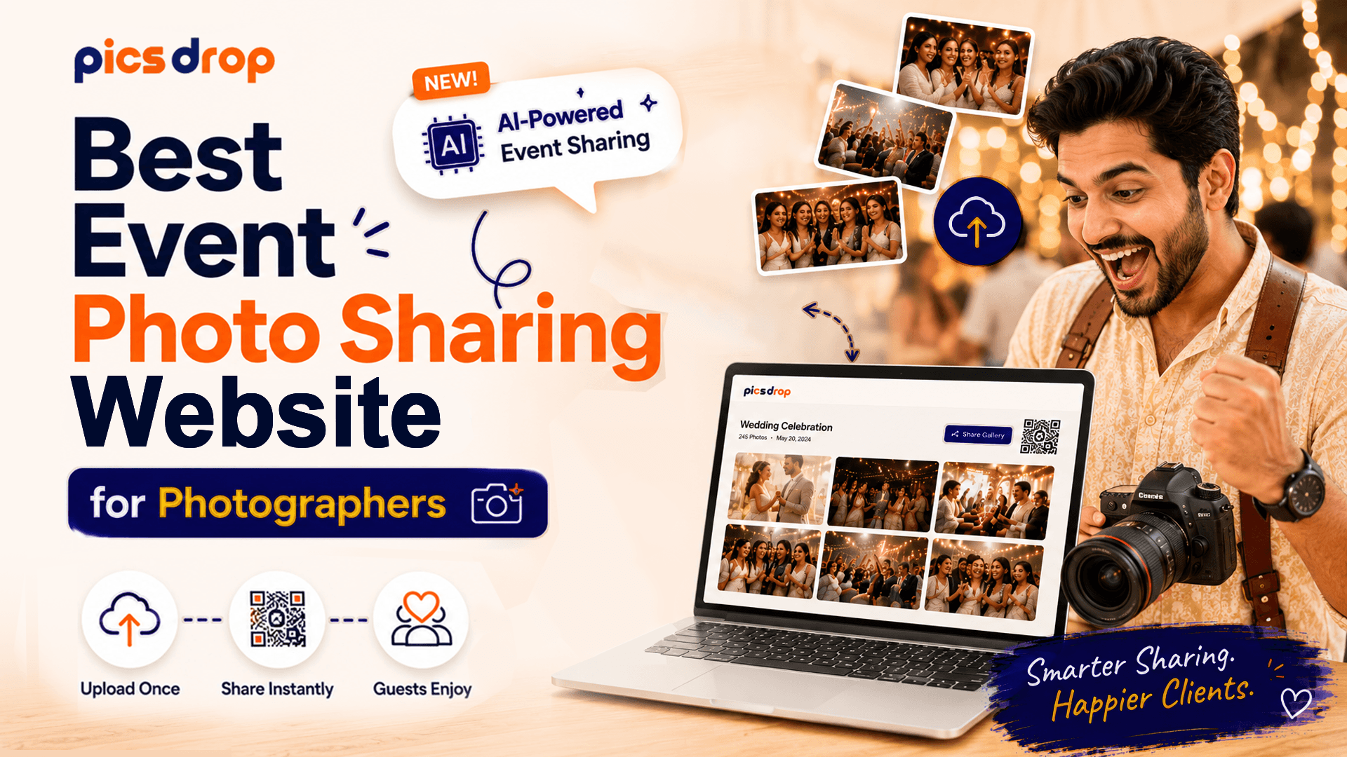 PicsDrop Blog cover: Best Event Photo Sharing Website for Photographers