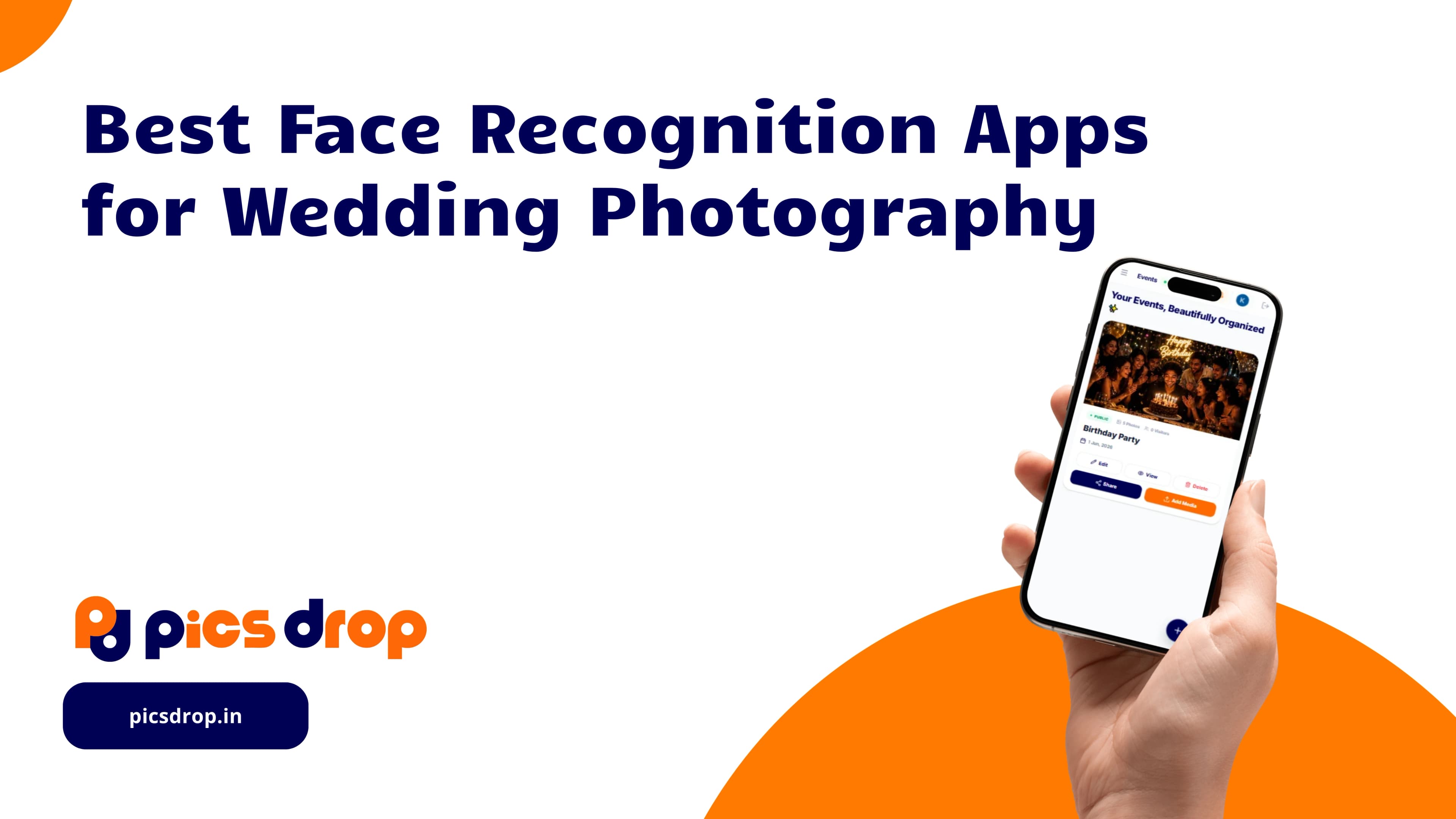PicsDrop Blog cover: Best Face Recognition Apps for Wedding Photography